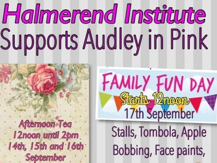 Halmer End Institute supporting Audley in Pink_A_160907
