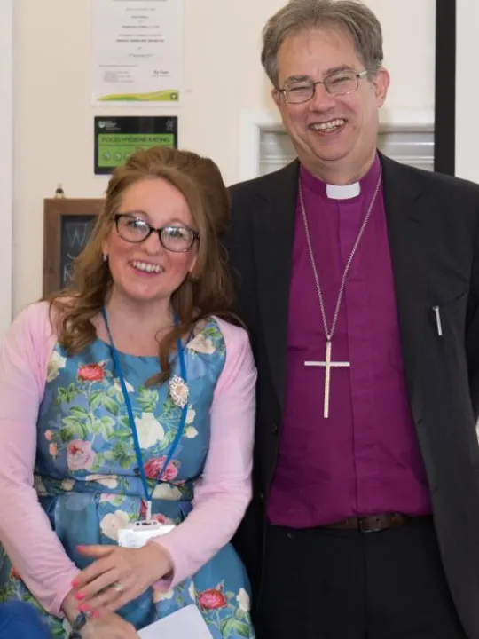 Bishop Steven with Karen Collett 01