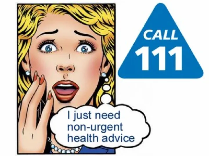 NHS 111 Number Cartoon