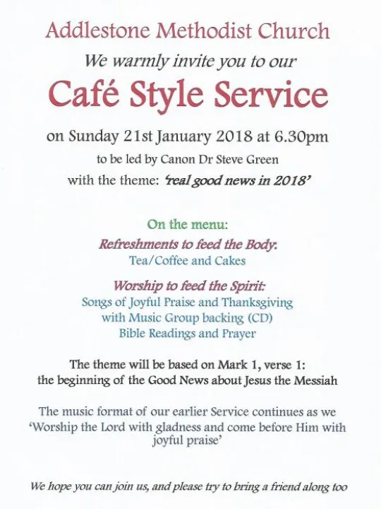 Cafe Style Service – Addlestone