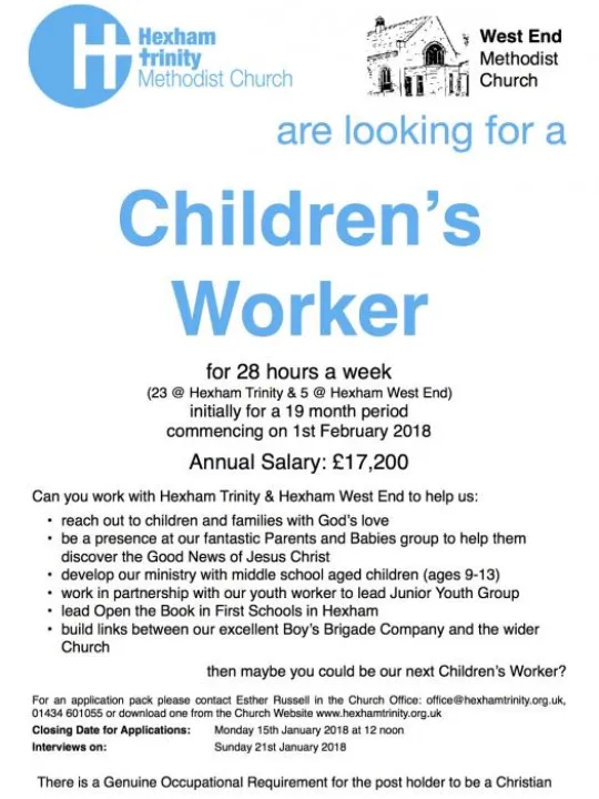 Children's Worker Advert