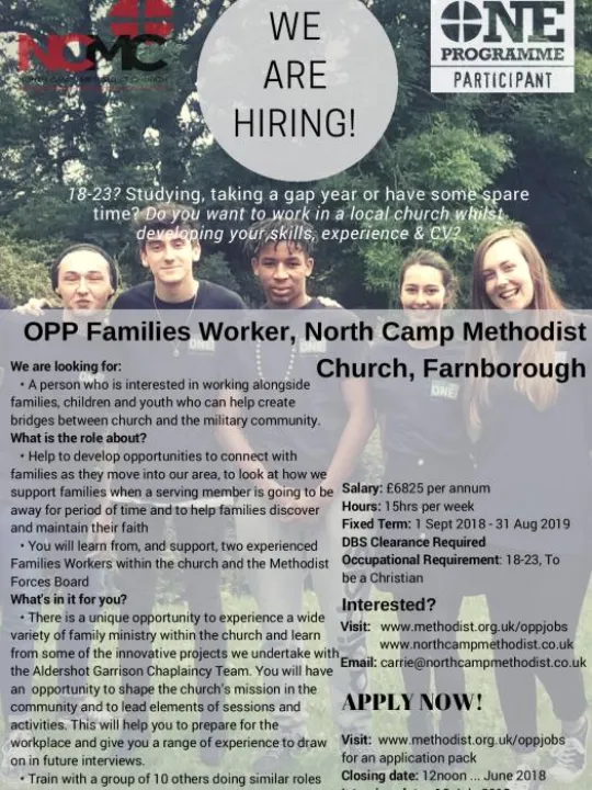 North Camp Methodist Church  Farnborough &ndash; One Programme Post available-page-001