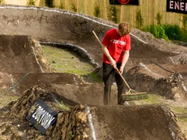 Marco's Backyard Pump Track earthworks