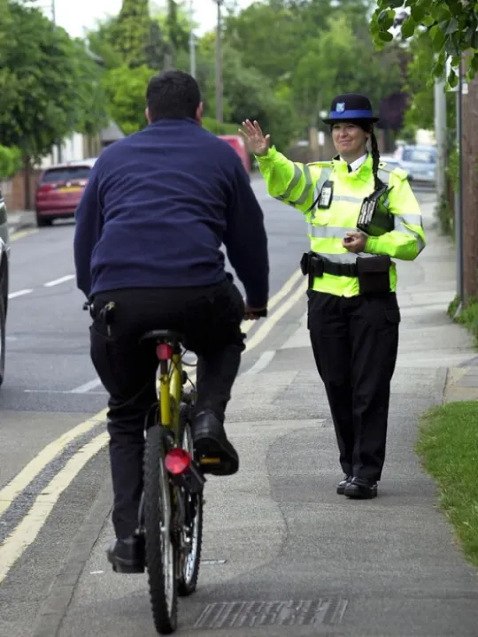 cycling on pavement