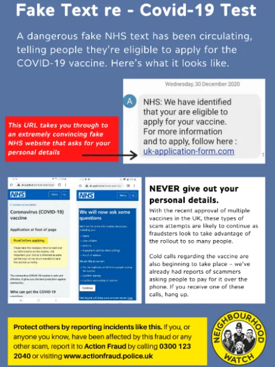 Covid Vaccine Scam Jan 2021