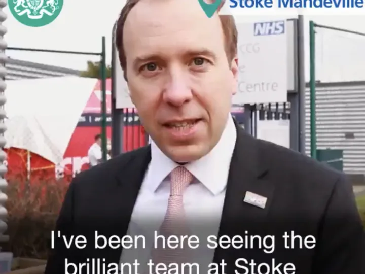Matt Hancock at Stoke Mandeville