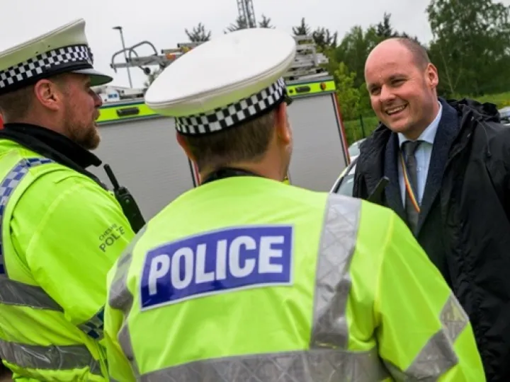 Pcc With Officers Smiling