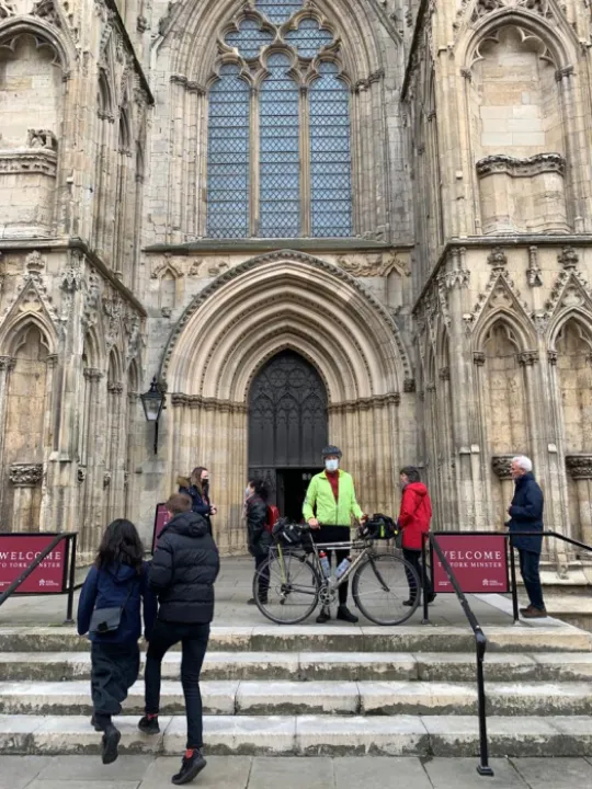 22 May – Revd John Kime on the West Steps of  York Minster