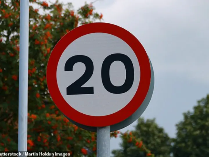 Image: 20 speed limit sign