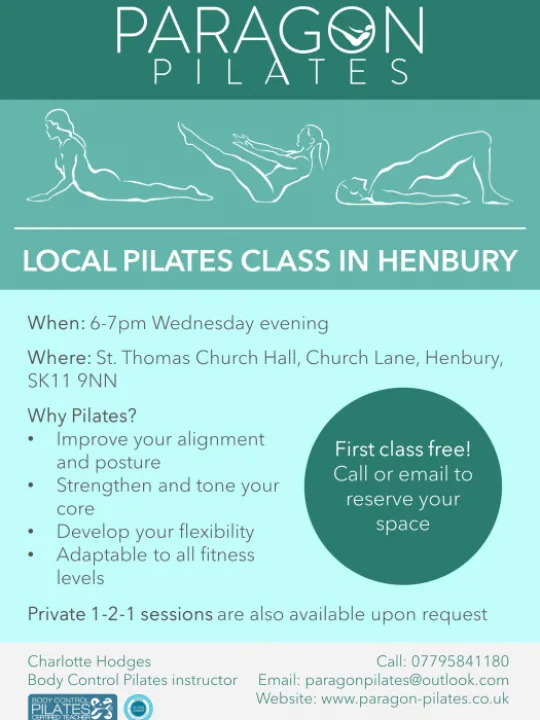 Paragon Pilates Advert