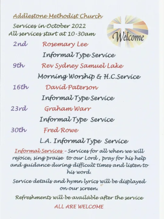 Services in October '22