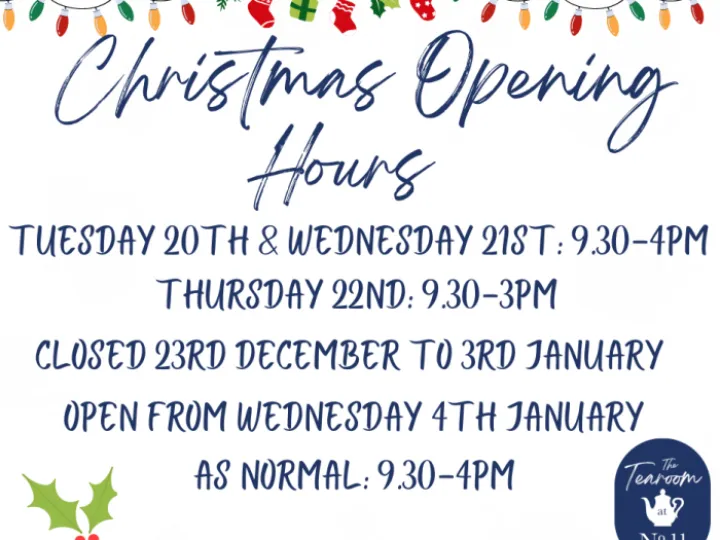 Tea room opening hours