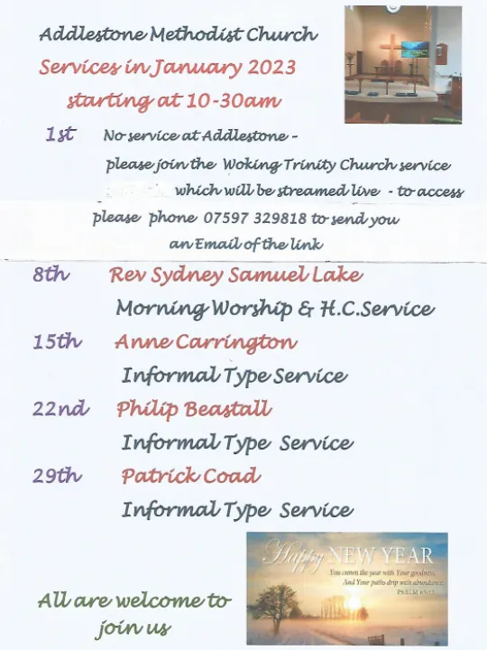 Sunday Service in January 2023