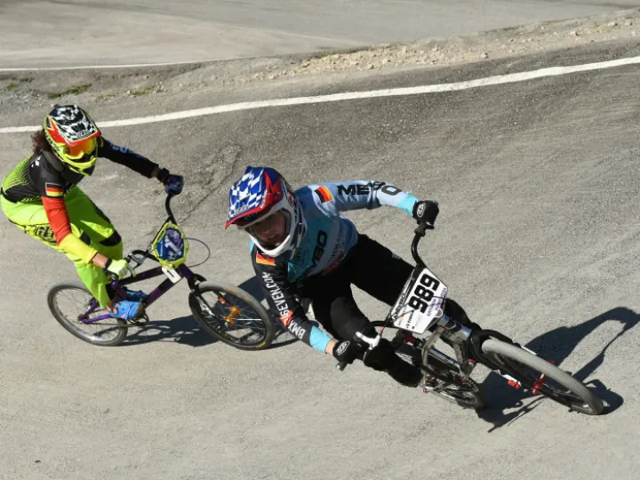 BMX riders on berm