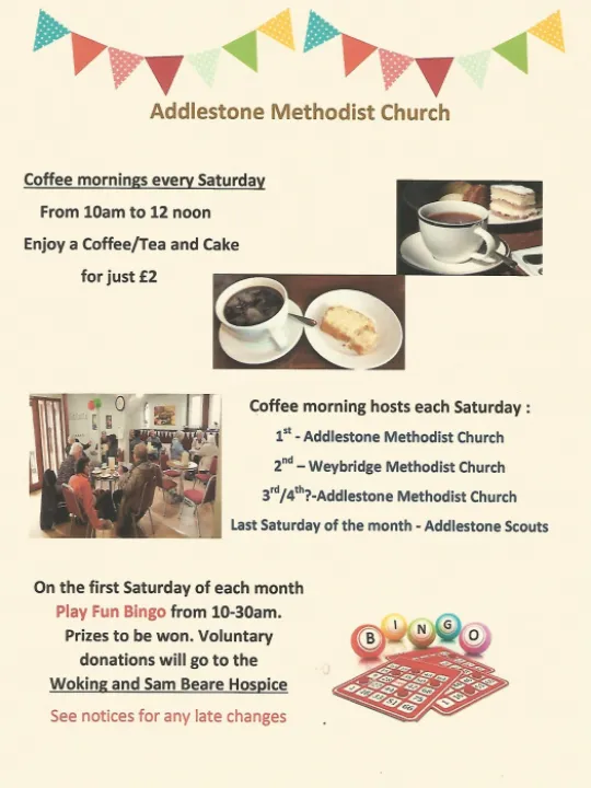 July 2023 Saturday Coffee Mornings & Fun Bingo