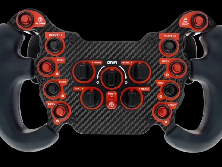 GSI GXL Pro CRIMSON Carbon Fibre Dual Clutch Formula Wheel