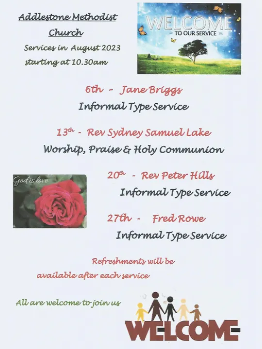 Sunday Services August 2023