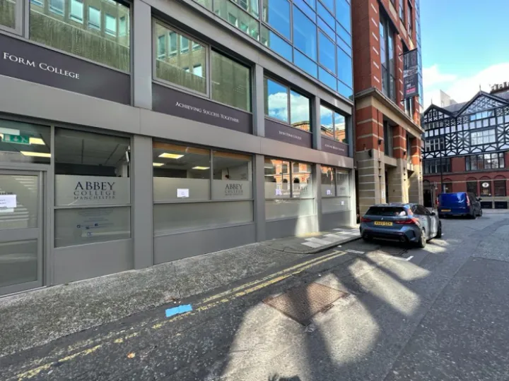 View of new glazing panels at Abbey College Manchester