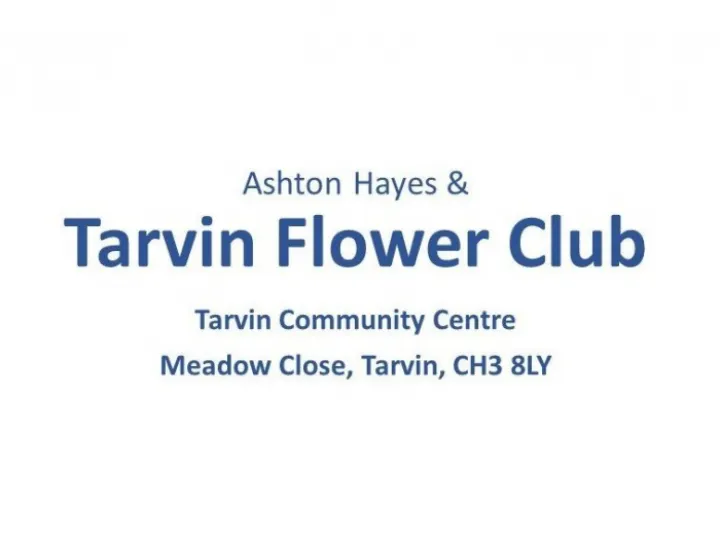 Tarvin Flower Club Logo A