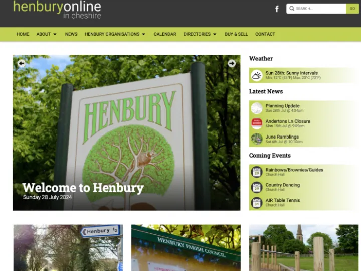 Henbury front page