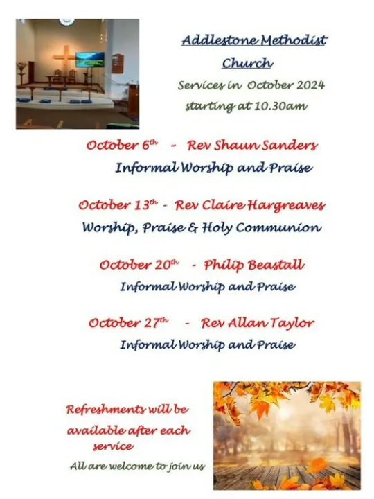 Sunday Services Oct 2024