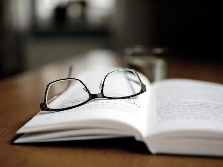 Book, read, glasses
