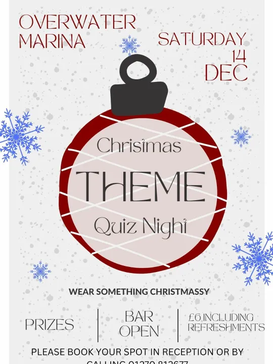 Red & Grey Minimal Winter Quiz Game Night Christma