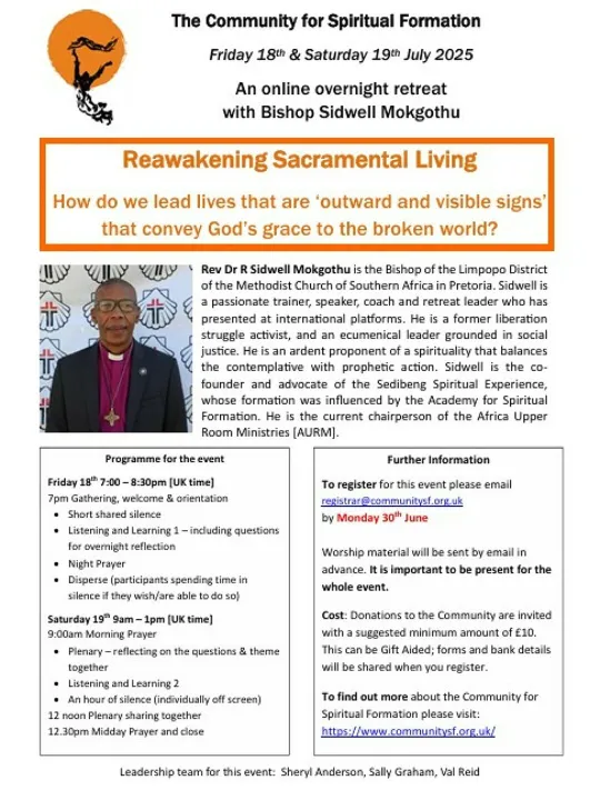 Community For Spiritual Formation 18 and 19 July 2