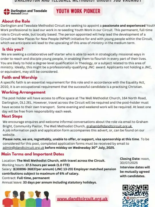 Youth Worker Pioneer D&T June 2025