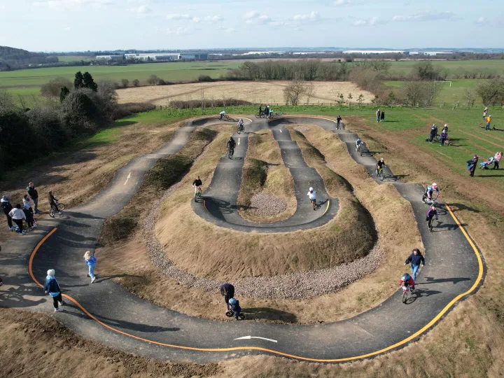 Riders at Dordon pump track open day