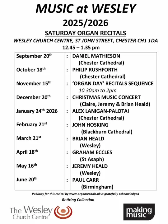 Saturday Organ Recitals