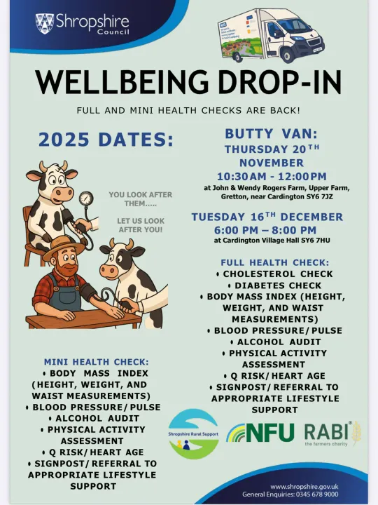 WELBEING HEALTH CHECK AT BUTTY VAN