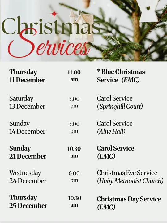 Christmas Services 2025 Poster