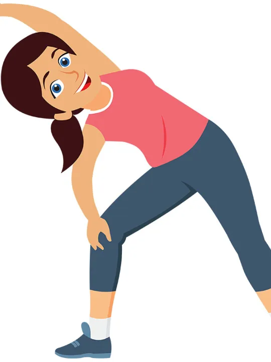 Girl-Perfroming-Stretching-Exercise-Clipart