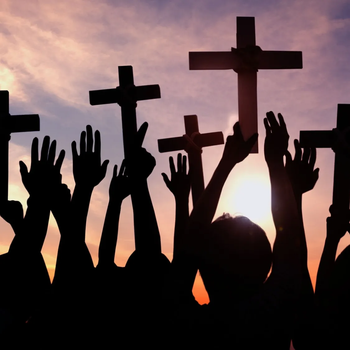 crosses at dawn