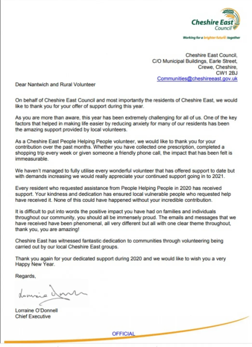 CE letter