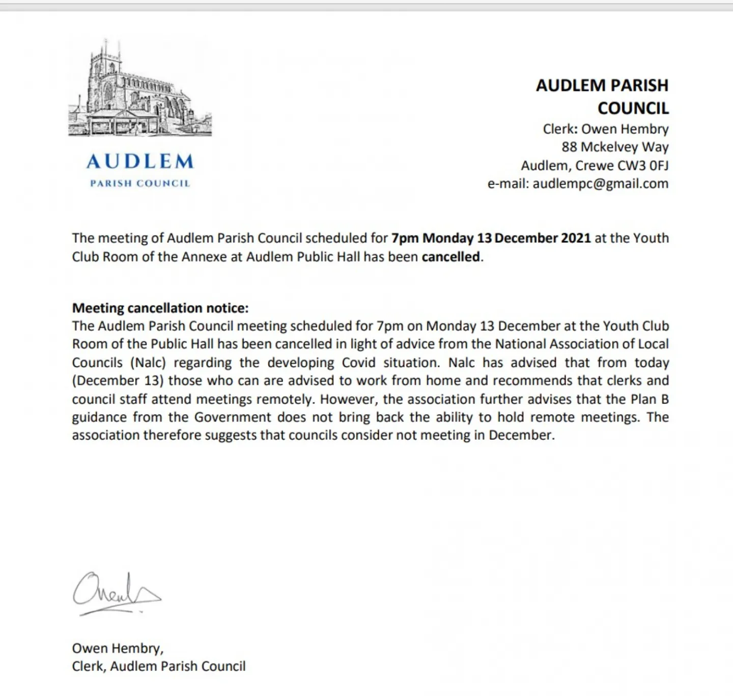 audlem parish