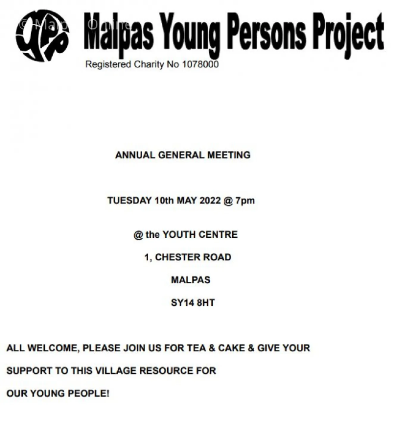 Young Persons Project May 2022