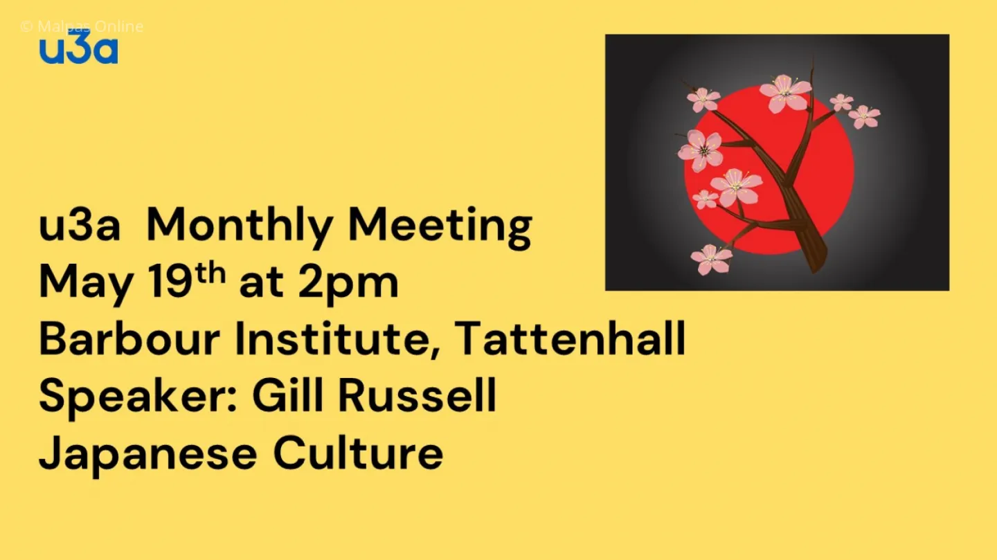 U3A May 2022 Poster