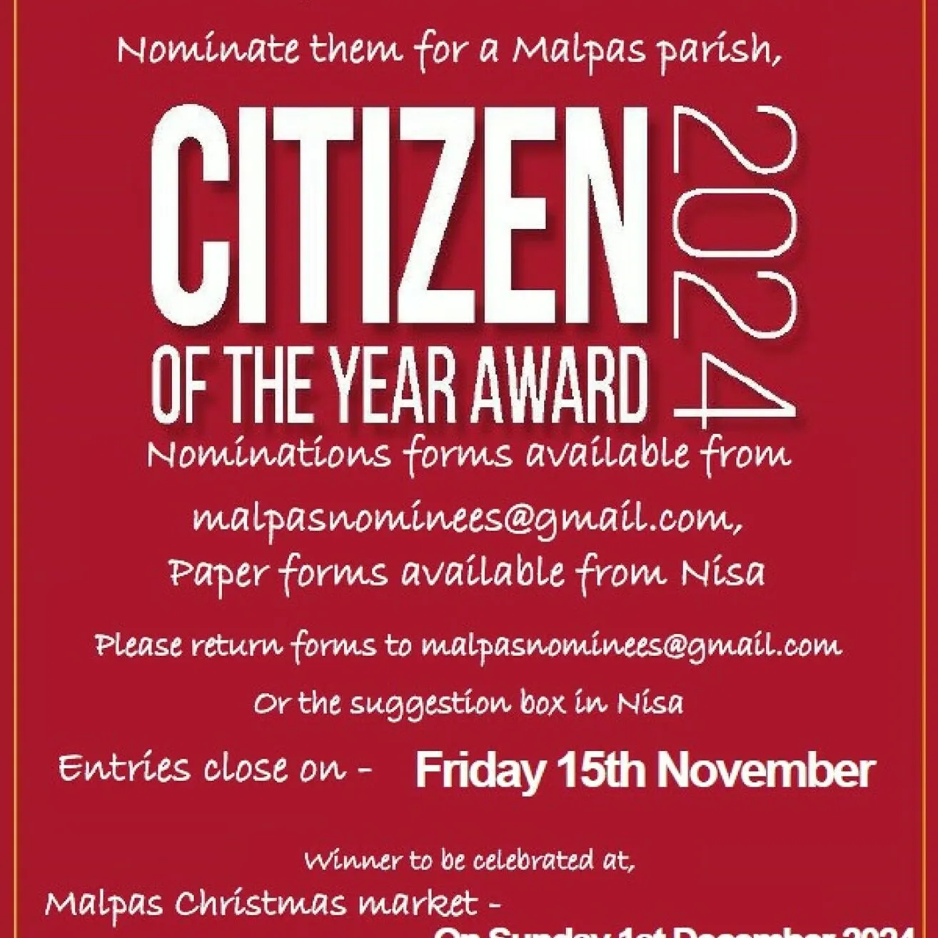 Citizen of the year award