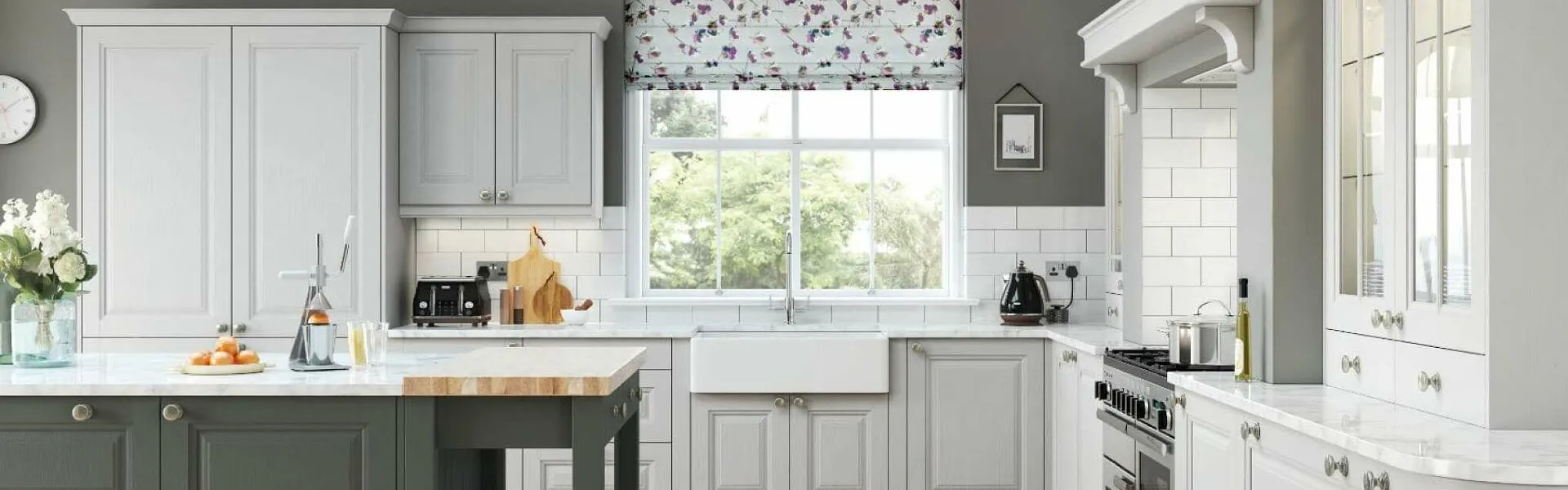 Alku White Grey Open Plan U-Sh