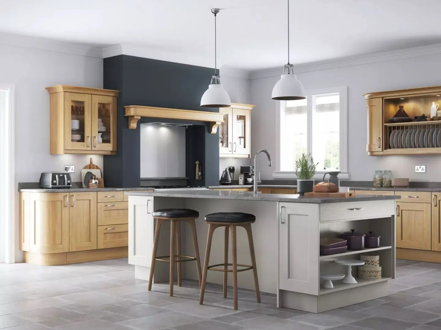 Alku Shaker Grey Wood L-Shaped