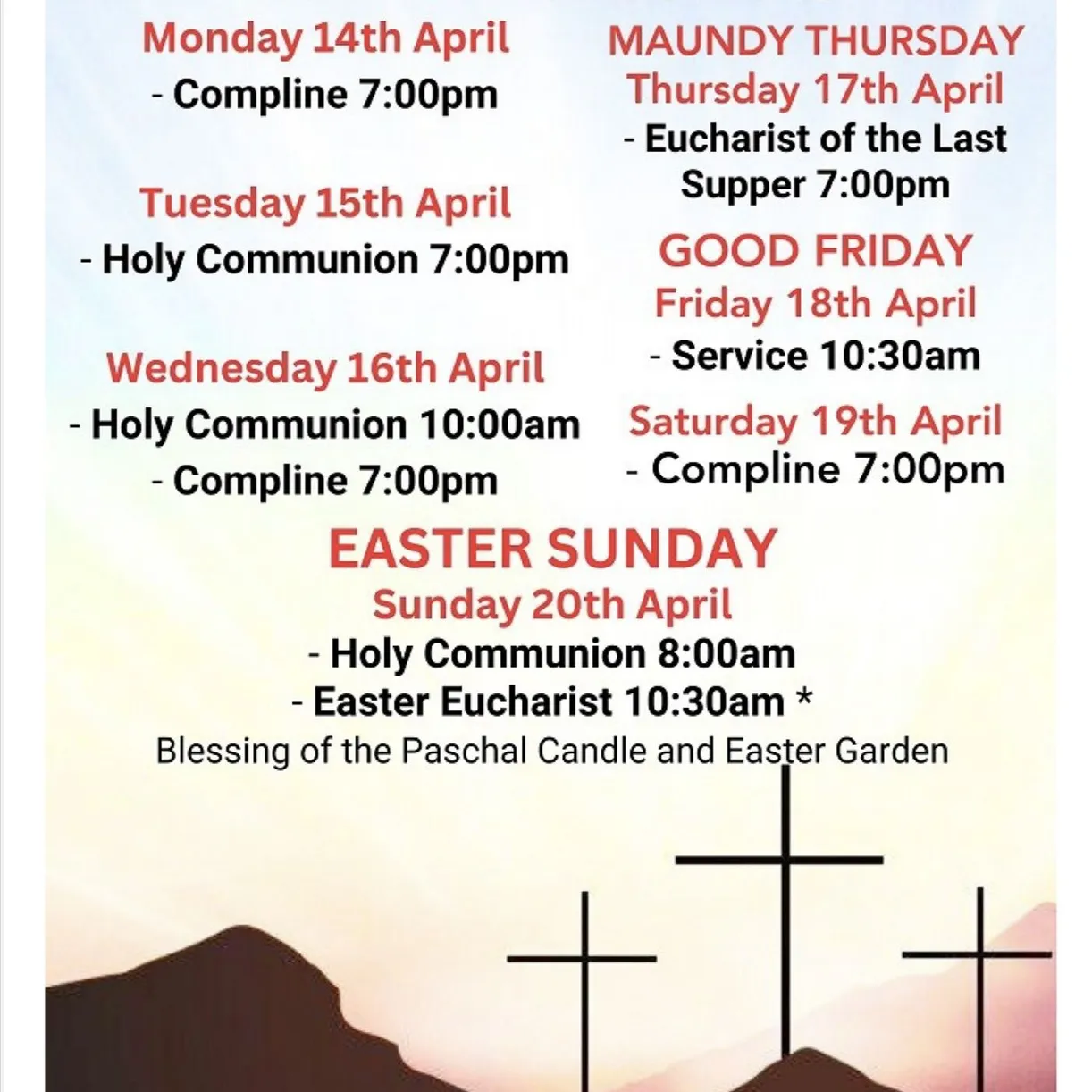 Holy Week Services