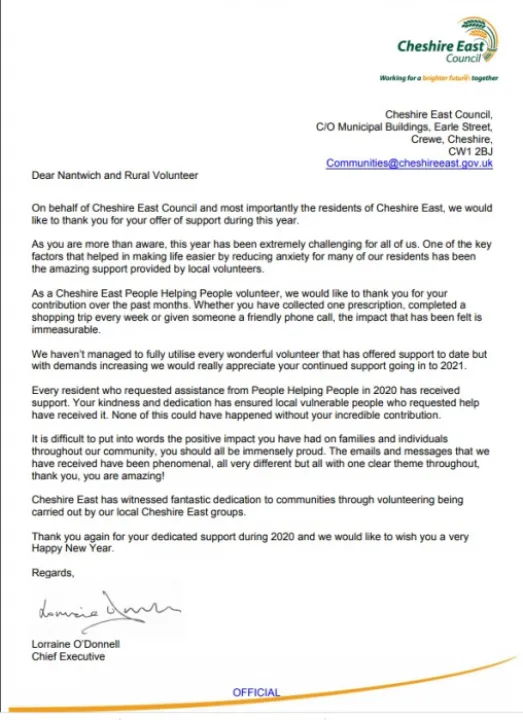 CE letter