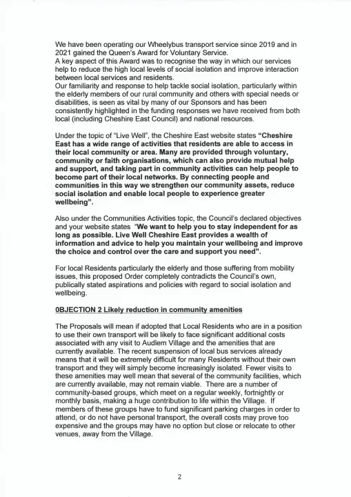 Audlem Village Car Parking P2