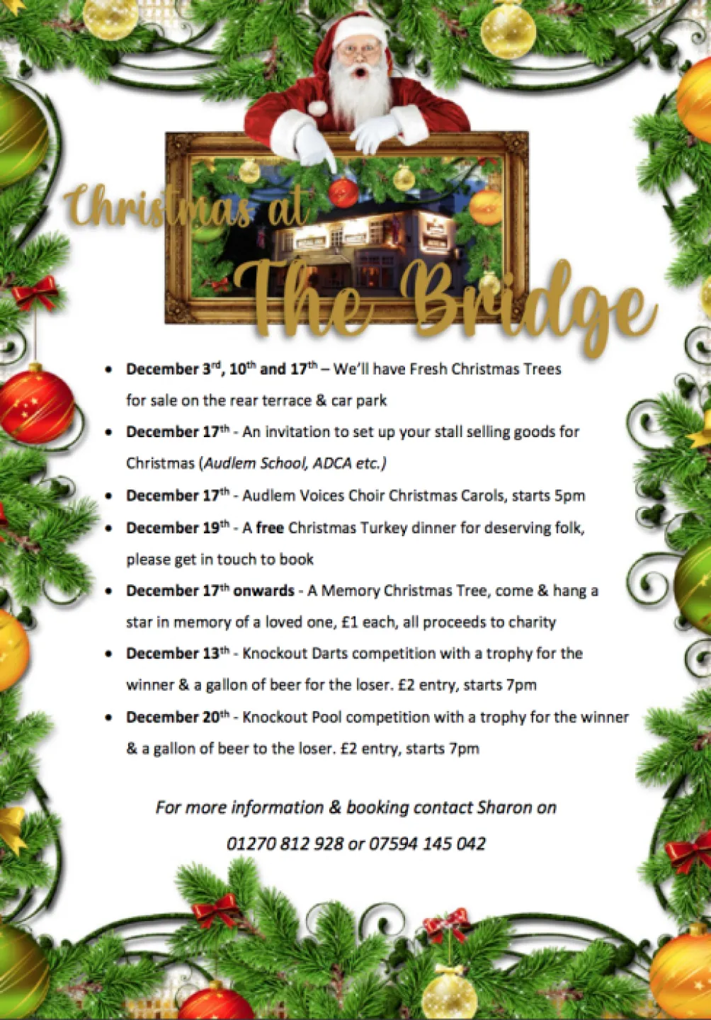 Bridge Inn at Christmas