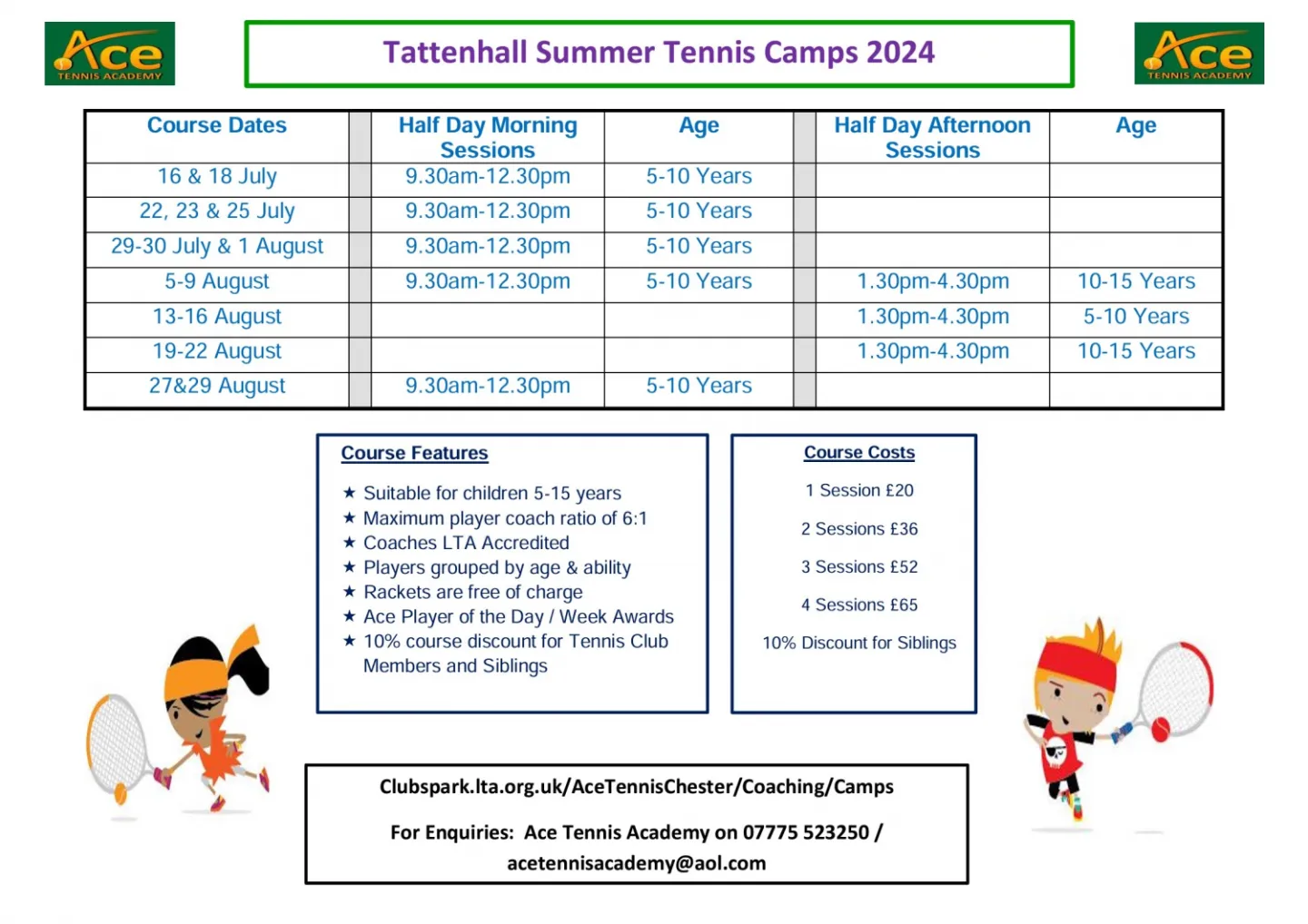 Summer Tennis Camps 2024