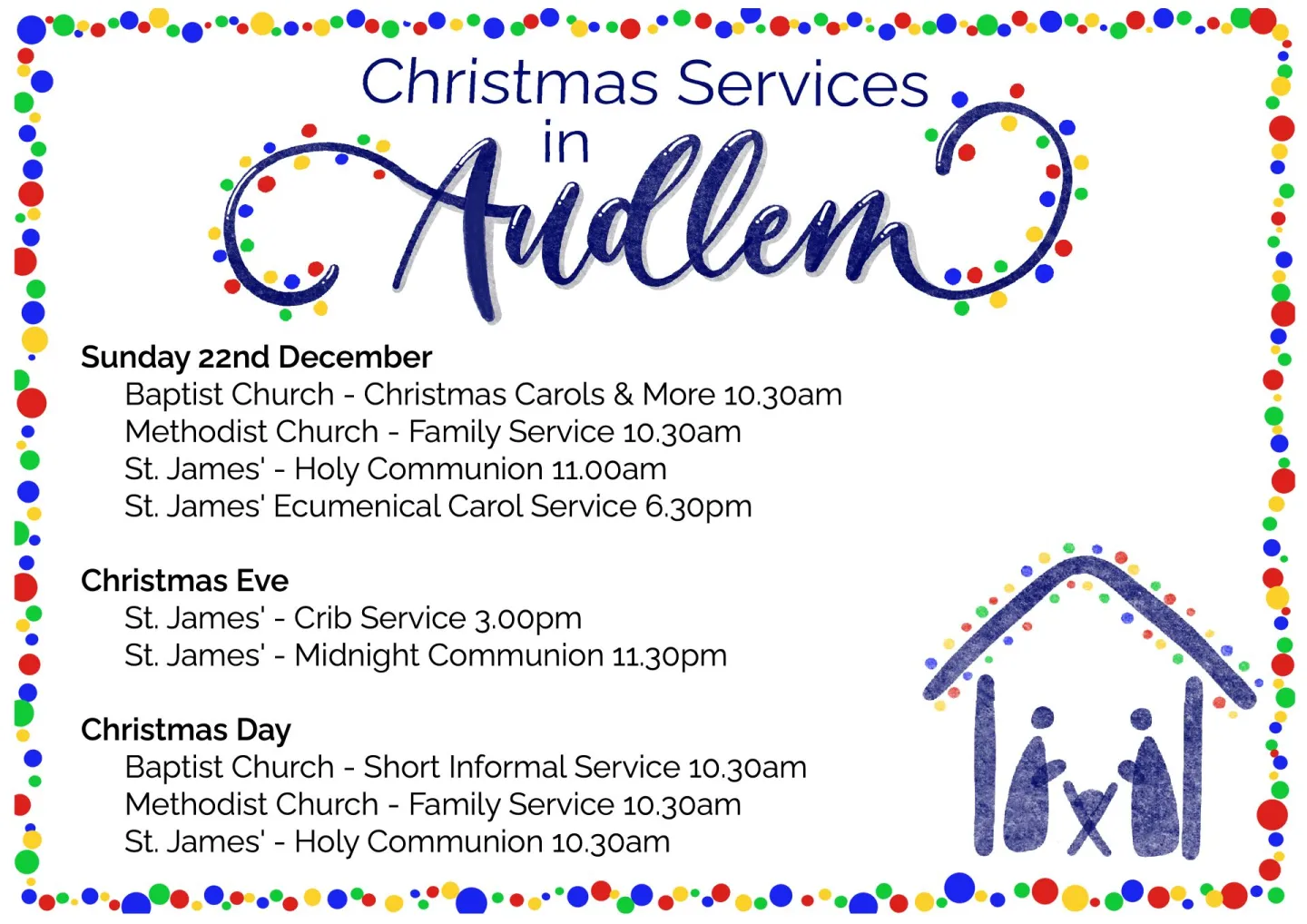 Audlem Carol Services 2024