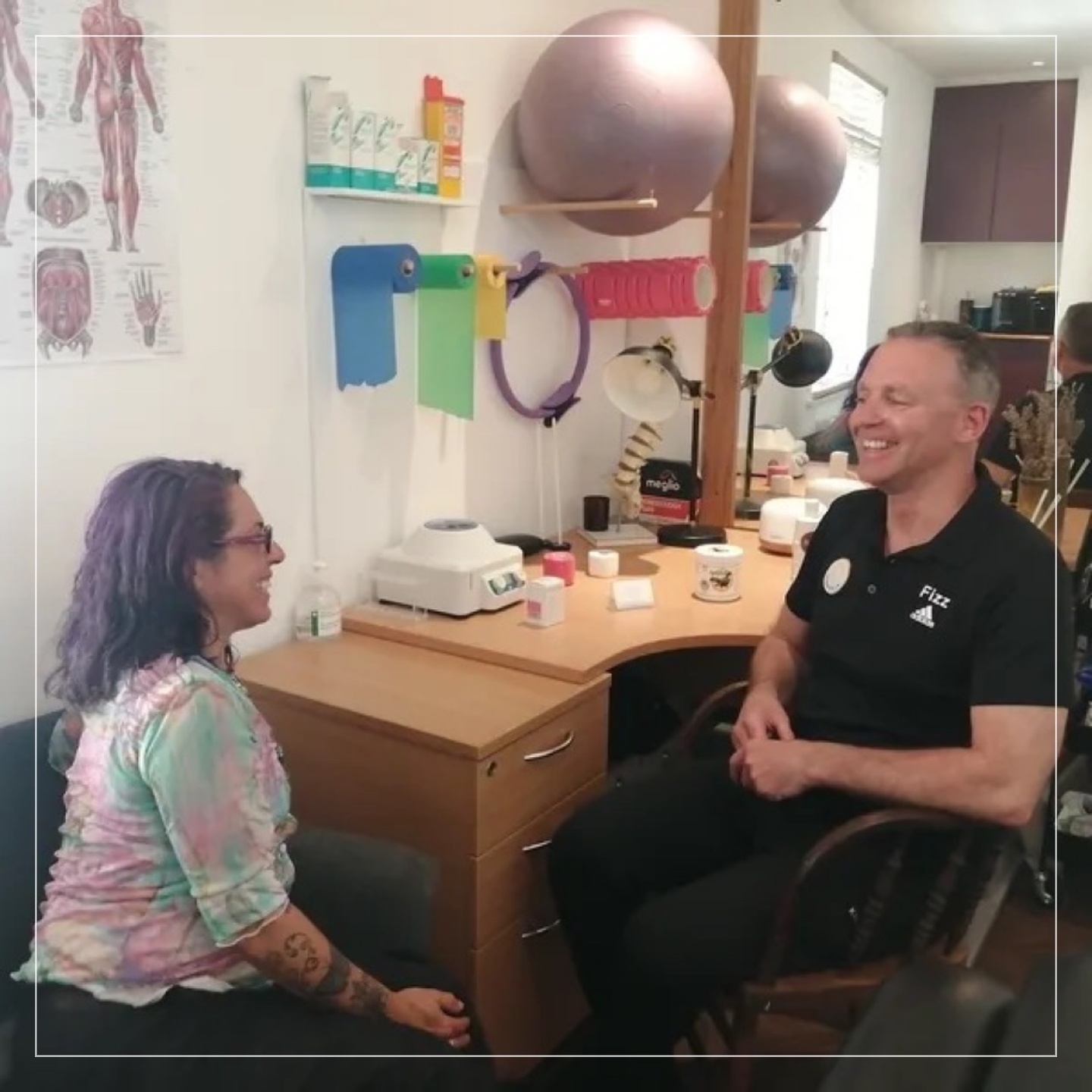 Jason speaking with a client in a treatment setting