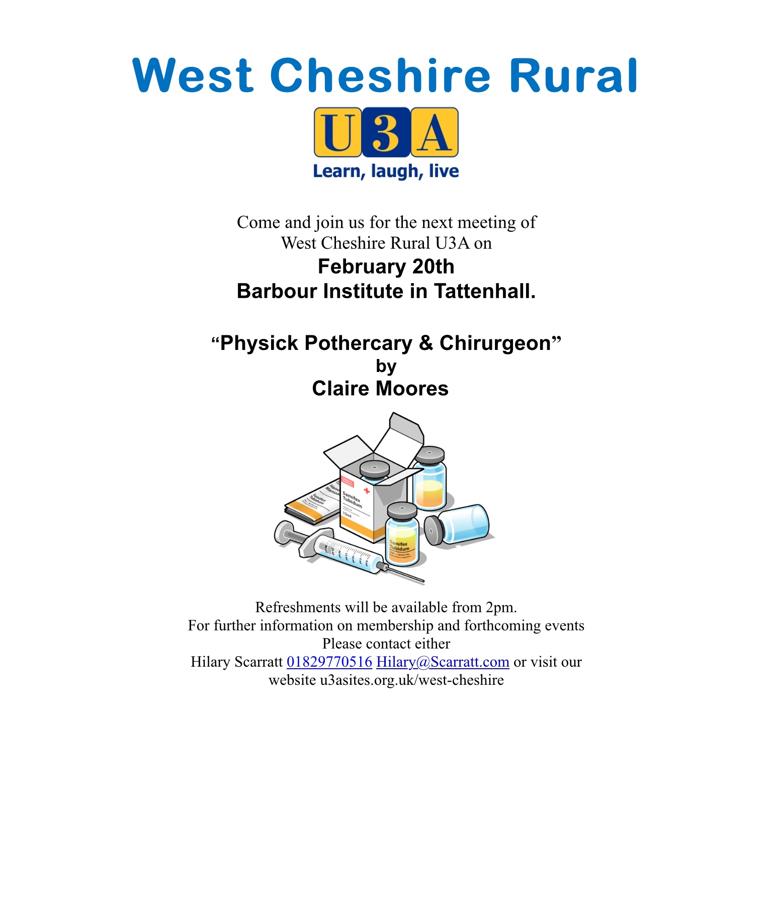 U3A Feb Meeting